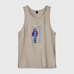 Майка мужская хлопок Оборо Шинто - Юна из гостиницы Юраги, цвет: миндальный