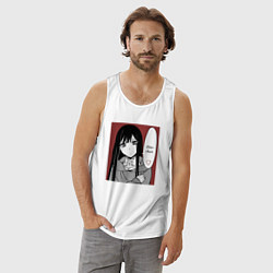 Майка мужская хлопок Милая Чихара, цвет: белый — фото 2