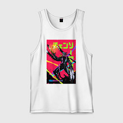 Мужская майка Человек бензопила и бургер