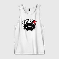 Майка мужская хлопок Onyx - black logo, цвет: белый