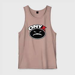 Майка мужская хлопок Onyx - black logo, цвет: пыльно-розовый