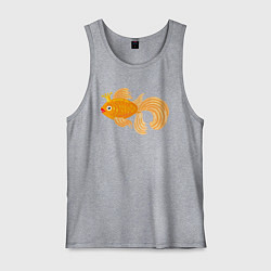 Майка мужская хлопок Золотая рыбка, цвет: меланж