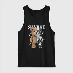 Майка мужская хлопок Savage Bear, цвет: черный