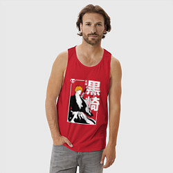 Майка мужская хлопок Тысячилетняя война - Ичиго - Блич, цвет: красный — фото 2