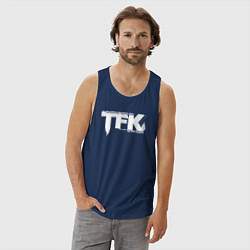 Майка мужская хлопок Thousand Foot Krutch лого, цвет: тёмно-синий — фото 2