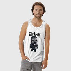 Майка мужская хлопок Седьмой Slipknot, цвет: белый — фото 2