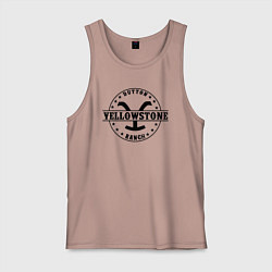 Майка мужская хлопок Йеллоустоун - Dutton Ранчо, цвет: пыльно-розовый