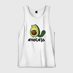 Майка мужская хлопок Avocado - AvoCATo - Joke, цвет: белый