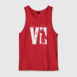 Майка мужская хлопок Клауд Страйф - final fantasy 7, цвет: красный