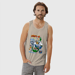 Майка мужская хлопок Червяк Джим, цвет: миндальный — фото 2