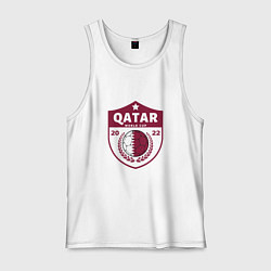 Майка мужская хлопок Qatar - World Cup, цвет: белый