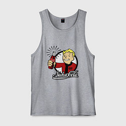 Майка мужская хлопок Vault boy - nuka cola, цвет: меланж