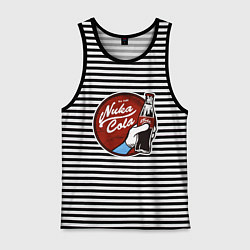 Майка мужская хлопок Nuka cola sticker, цвет: черная тельняшка