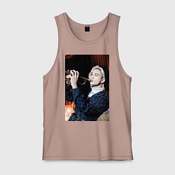 Майка мужская хлопок Hyunjin Circus, цвет: пыльно-розовый