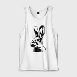 Майка мужская хлопок Wild rabbit, цвет: белый