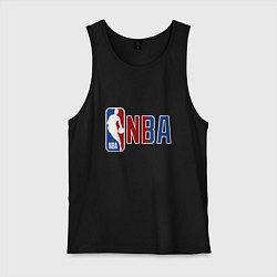 Майка мужская хлопок NBA - big logo, цвет: черный