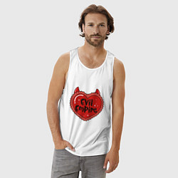 Майка мужская хлопок Империя зла, цвет: белый — фото 2