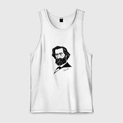 Майка мужская хлопок Композитор Джузеппе Верди, цвет: белый