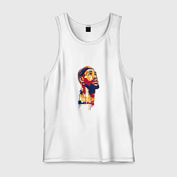 Майка мужская хлопок Lebron look up, цвет: белый