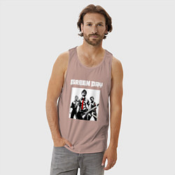 Майка мужская хлопок Greed Day rock, цвет: пыльно-розовый — фото 2