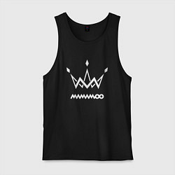 Майка мужская хлопок Mamamoo white logo, цвет: черный