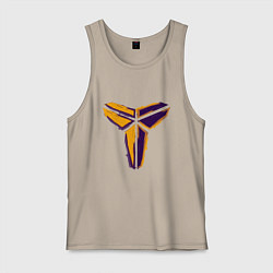 Майка мужская хлопок Kobe logo, цвет: миндальный