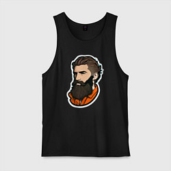 Мужская майка Статный мужчина с бородой