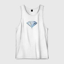 Майка мужская хлопок Бриллиант Diamond, цвет: белый