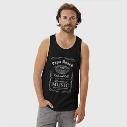 Майка мужская хлопок Papa Roach в стиле Jack Daniels, цвет: черный — фото 2