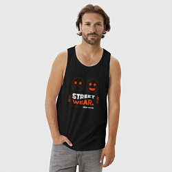 Майка мужская хлопок Street wear, цвет: черный — фото 2