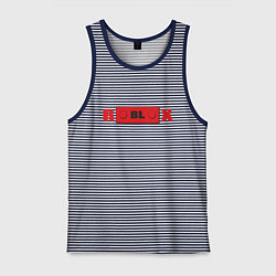 Майка мужская хлопок Roblox деталь, цвет: синяя тельняшка