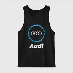 Майка мужская хлопок Audi в стиле Top Gear, цвет: черный