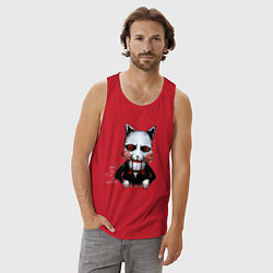 Майка мужская хлопок Want to play a game, цвет: красный — фото 2