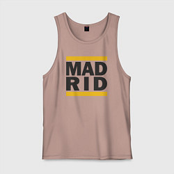 Майка мужская хлопок Run Real Madrid, цвет: пыльно-розовый