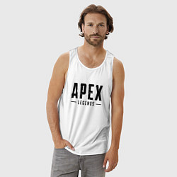 Майка мужская хлопок Apex Legends логотип, цвет: белый — фото 2