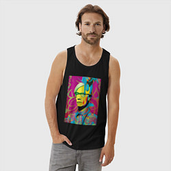 Майка мужская хлопок Andy Warhol - pop art, цвет: черный — фото 2