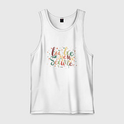 Майка мужская хлопок Вы все меня бесите леттеринг цветной, цвет: белый