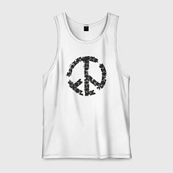 Майка мужская хлопок Puzzle peace, цвет: белый