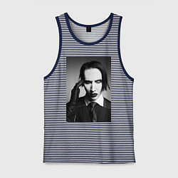 Мужская майка Marilyn Manson looks at you