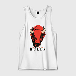 Майка мужская хлопок Chicago bull, цвет: белый