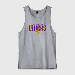 Майка мужская хлопок Team Lakers, цвет: меланж