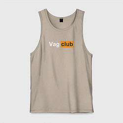 Майка мужская хлопок Vag club, цвет: миндальный