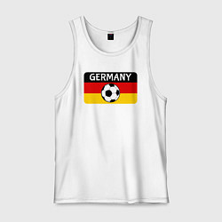 Майка мужская хлопок Football Germany, цвет: белый