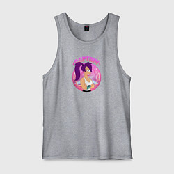 Майка мужская хлопок Futurama: Капитан Лила, цвет: меланж