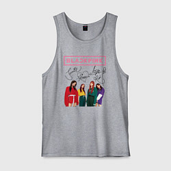 Майка мужская хлопок Blackpink Lisa Jisoo Jennie Rose, цвет: меланж