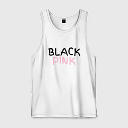 Майка мужская хлопок Граффити BlackPink, цвет: белый