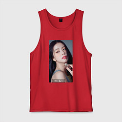 Майка мужская хлопок Kim Jisoo, цвет: красный