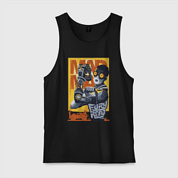 Майка мужская хлопок Безумный Макс - дорога ярости, цвет: черный