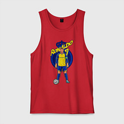 Майка мужская хлопок Криштиану Роналду 7 Аль Наср, цвет: красный