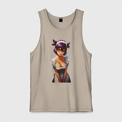 Майка мужская хлопок Лена служанка из Бесконечного лета, цвет: миндальный